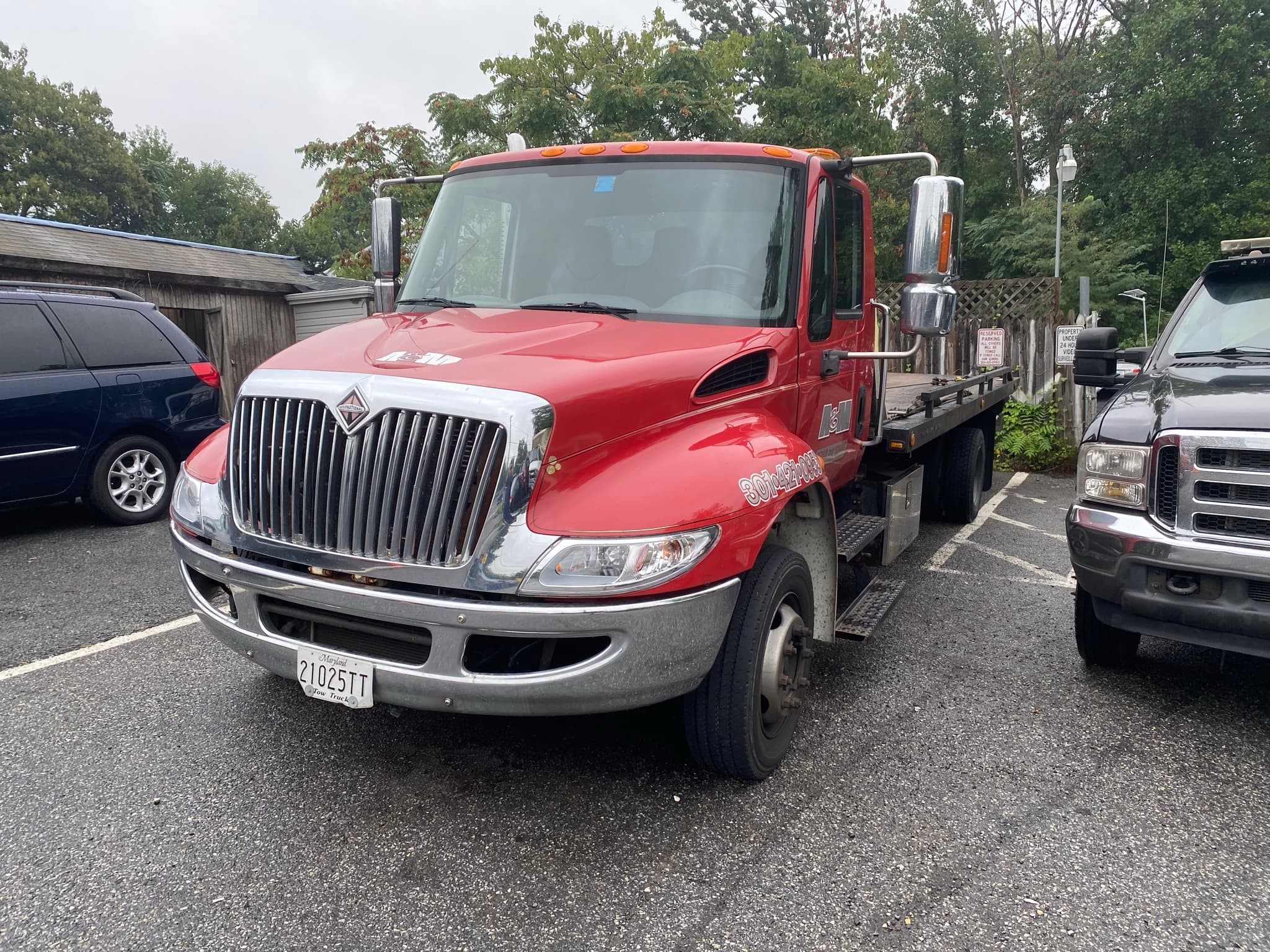 A&M Repair & Towing flatbed tow truck